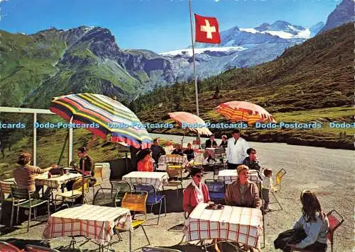 D200581 Hotel Bellevue Simplon Kulm Blick mit Terrasse Rud Suter