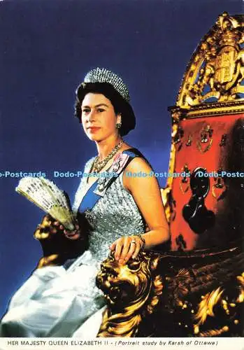 D199024 Her Majesty Queen Elizabeth II Portrait Study by Karsh of Ottawa Photo P