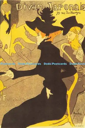 D199340 Diwan Japonais Henri de Toulouse Lautrec Paris 1989 Music Hall Poster Bl