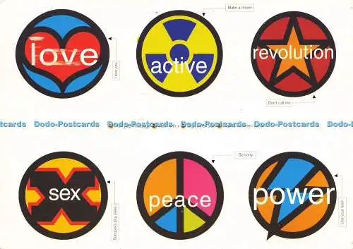D203132 Sex Peace Power Love Active Revolution London Cardguide 1997