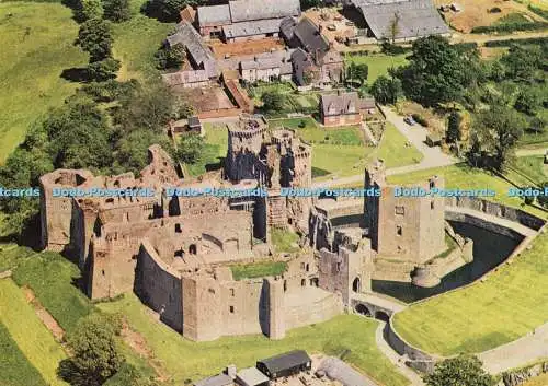 D204217 Gwent Raglan Castle Luftansicht von South West Crown Colin Richardson Prin