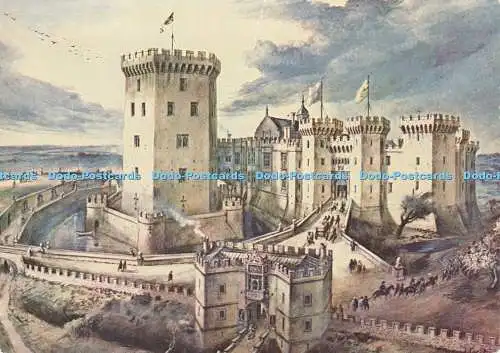 D204220 Gwent Raglan Castle Crown Hindson Print Group Alan Sorrell