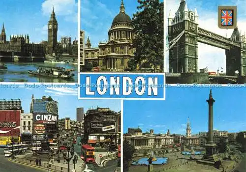 D204221 London The Houses of Parliament St Paul Cathedral Tower Bridge Fisa I G