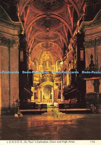 D214616 London St Paul Cathedral Choir and High Altar Charles Skilton and Fry