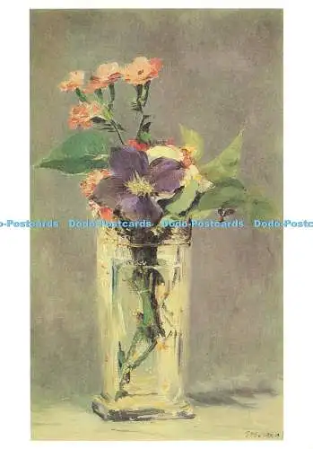 D214622 Musee d Orsay Oeuillets et Clematites dans un Vase de Cristal vers 1882