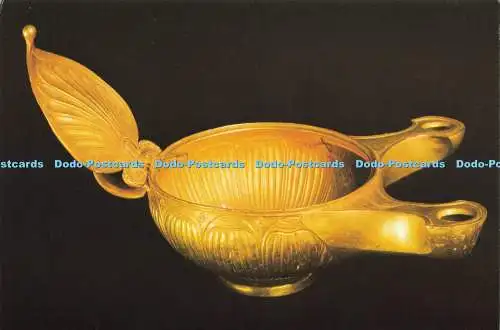 D203928 Pompeji Gold Lampe mit zwei Düsen Neapel Museum