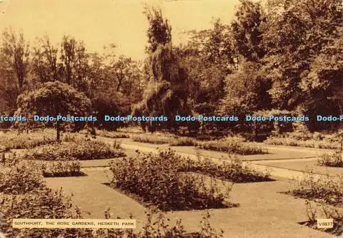 D201045 Hesketh Park Southport The Rose Gardens Photochrom