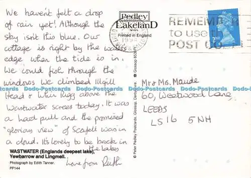 D206801 Wastwater Englands Deepest Lake Peter Pedley Edith Tanner 1994