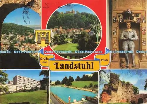 D209200 Grusse aus Landstuhl Pfalz Blick von der Birg St Johannis Krankenhaus Ge