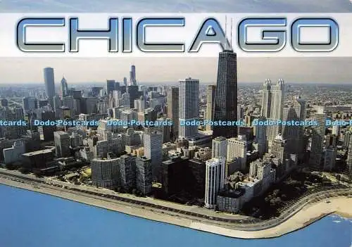 D215330 Chicago Illinois Die schlanken schwarzen Linien des hoch aufragenden John Hancock Cent