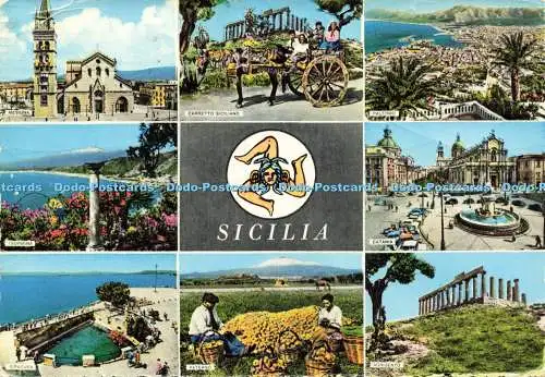 D215386 Sicilia Catania Taormina Siracusa Paterno Messina Stab Grafico Cesare Ca