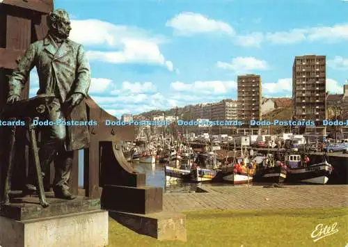 D205257 Boulogne sur Mer La Statue de Frederic Sauvage qui Adapta l Helice Plein