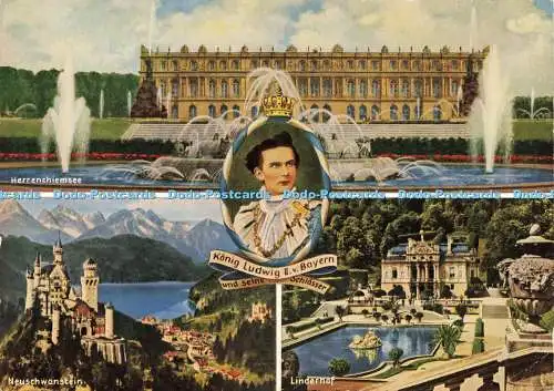 D210092 Linderhof Neuschwanstein Herrenchiemsee König Ludwig II V Bayern und Sei