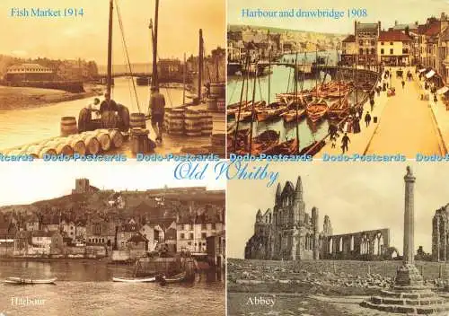 D212540 Old Whitby Abbey Harbour Beachcomber Cards Multi View