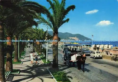 D210801 Riviera dei Fiori Diano Marina Palmen Avenue und Aurelia Street Casa