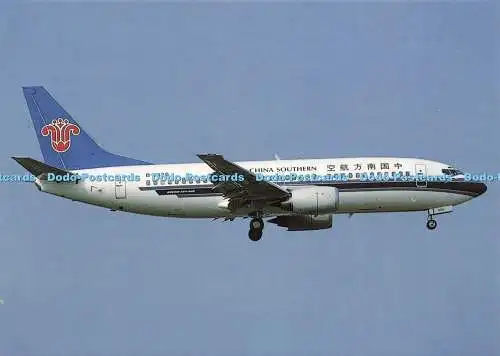 D219109 China Southern Boeing 737 3 YO On Approach at Hong Kong J J Postcards Ro