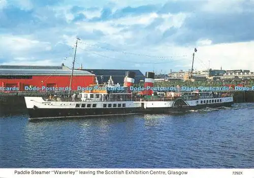 D219378 Glasgow Raddampfer Waverley verlässt das Scottish Exhibition Centre W