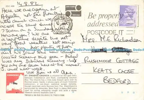 D221207 Cornwall Trebetherick bei Polzeath Daymer Bay St Enodoc Kirche John Hin