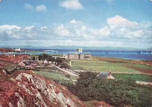 D221393 Iona Abbey Mull Beyond Parish Church in Foreground Iona Community Dr E C