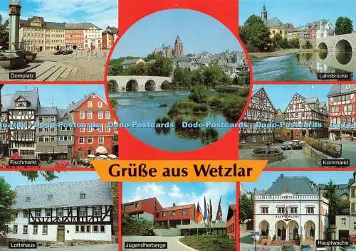 D221524 Grusse aus Wetzlar Domplatz Fischmarkt Lottehaus Schoning Gebr Schmidt M
