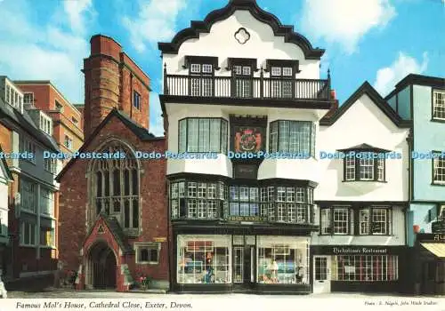 D223680 Devon berühmte Mol House Kathedrale nahe Exeter John Hinde E Nagele 1974