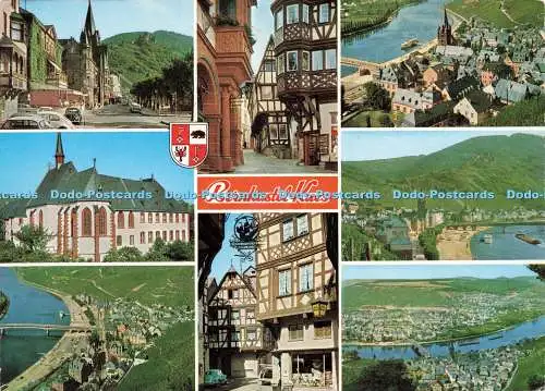 D222027 Weinstadt Bernkastel Kues an der Mosel mit Burgruine Landshut Frank Corn