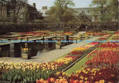 D226537 Kensington Palace Der versunkene Garten im Frühling The Queen Gallery Wing