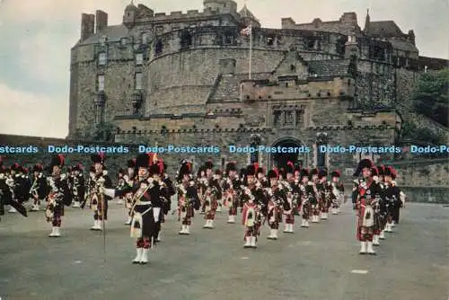 D227336 Edinburgh The Castle The Pipe Band of the Battalion Black Watch at Edinb