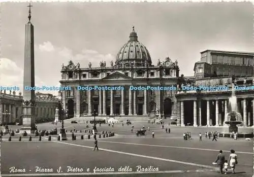 D227408 Roma Piazza S Pietro e Facciata della Basilica Enrico Verdesi RP