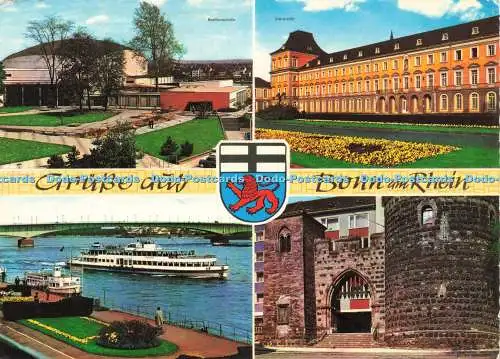 D227886 Grusse aus Bonn am Rhein Beethovenhalle Universitat Multi View