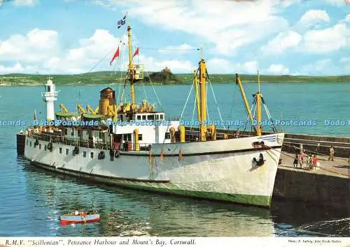 D227903 Cornwall Penzance Hafen und Mount Bay R M V Scillonian John Hinde Ltd