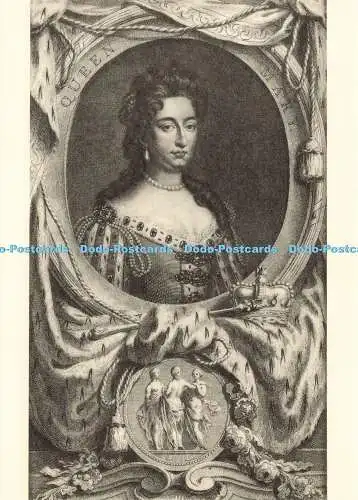 D234951 Gravur von Queen Mary IV The National Trust Kneller J Houbraken