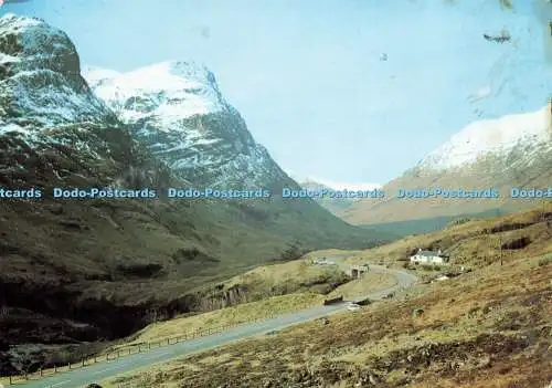 D243560 Argyll Glencoe im Winter mit Blick auf den Glen ein Blick, der einige der