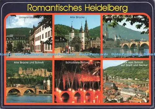 D240143 Romantisches Heidelberg Alte Brücke Alte Brücke und Schloss Edmund von K