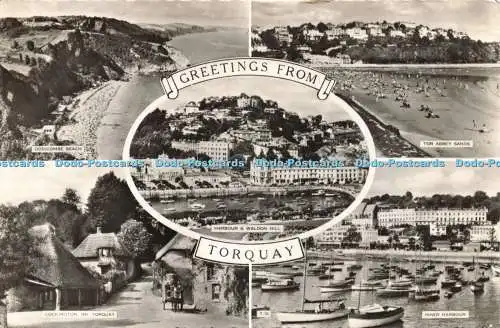 D240239 Grüße aus Torquay Harbour und Waldon Hill Oddicombe Beach Lansdowne