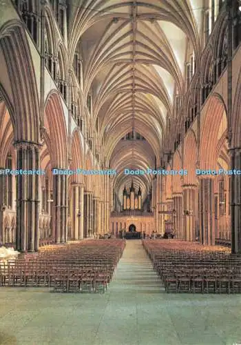 D240582 Lincoln Cathedral The Nave Walter Scott Colour Series
