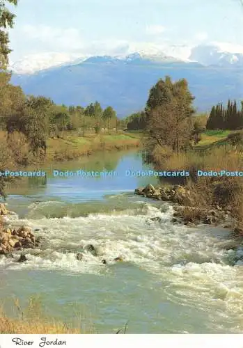 D240865 Fluss Jordan und Berg Hermon bedeckt mit Schnee Kfar Blum Palphot Ltd