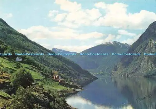 D241166 Norwegen Der Aurlandsfjord Sogn im Hintergrund Flam Normann