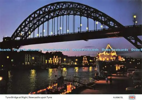 D244455 Newcastle upon Tyne Tyne Brücke bei Nacht E T W Dennis and Sons Ltd Foto