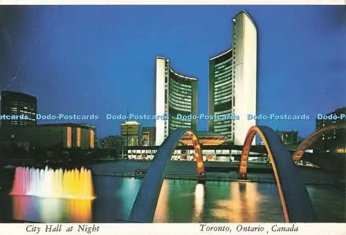 D246878 Canada Ontario City Hall at Night Royal Specialty Sales Plastichrome Col