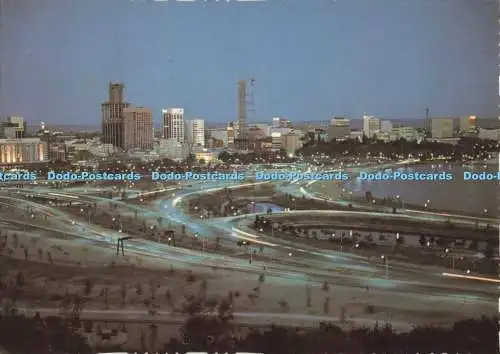 D246891 W A Perth Night View of Mitchell Freeway Murray Views Ektachrome Transparen