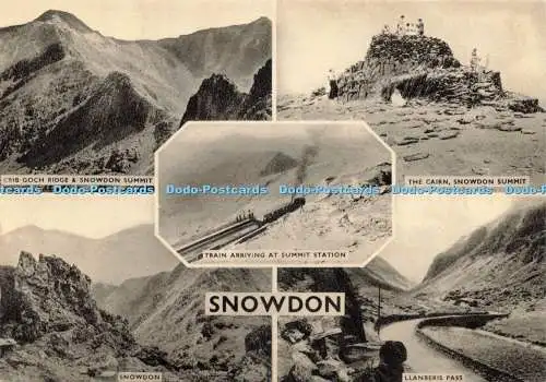 D241821 Snowdon Llanberis Pass-Zug Ankunft an Summit Station Photochrom Co Lt