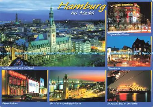 D242305 Hamburg bei Nacht Reeperbahn Kasino Davidwache Huber Matthias Rohrs Mult