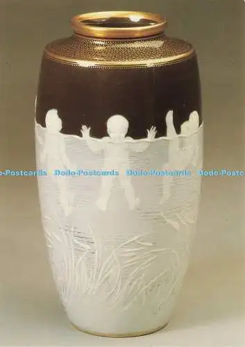 D245370 Minton Museum Minton Pate Sur Pate Badegäste Vase verziert Louis Solon Ro