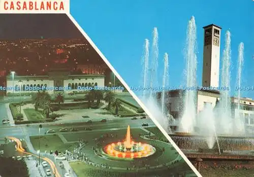 D247881 Casablanca beleuchteter musikalischer Brunnen United Nations Square Itah Farbe