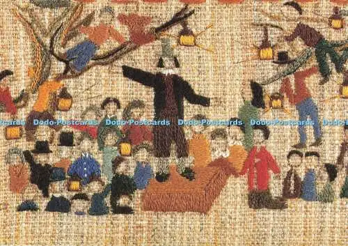 D251139 Detail von Stephen Grellet Panel B 5 des Quäker-Wandteppichs