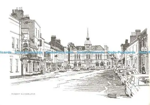 D251282 Towcester Market Square and Town Hall Towcester Local History Society Ro