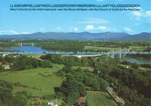 D252414 Die Menai-Straße von der Anglesey-Säule J Salmon