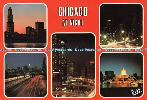 D252855 Chicago At Night Pitt Souvenirs Kina Multi View