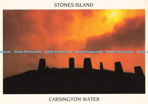 D253121 Stones Island Carsington Water Peter Pedley Postkarten Chris Bentley